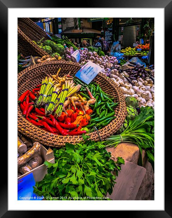 Chillies and Onions Framed Mounted Print by Dawn O'Connor