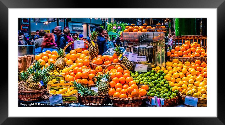 Borough Market Fruit Framed Mounted Print by Dawn O'Connor