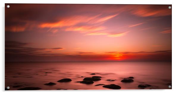 Hunstanton Sunset Acrylic by Simon Wrigglesworth