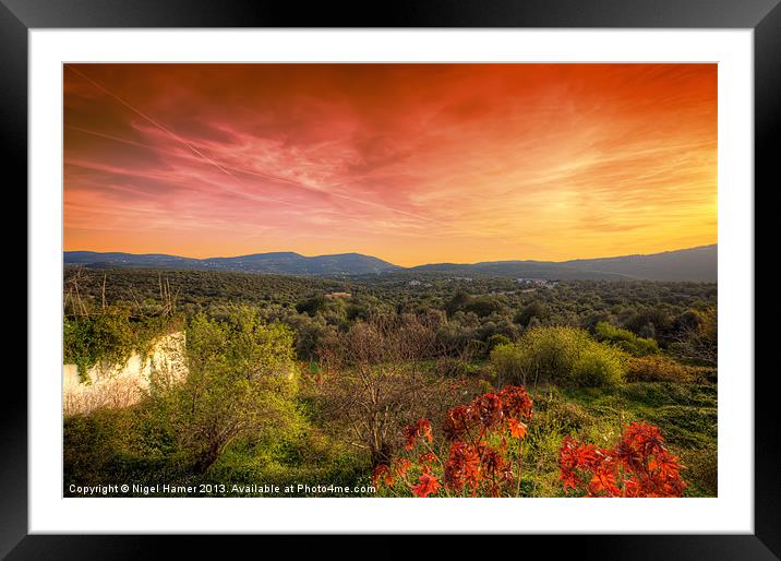 Sao Bras de Alportel Sunset Framed Mounted Print by Wight Landscapes