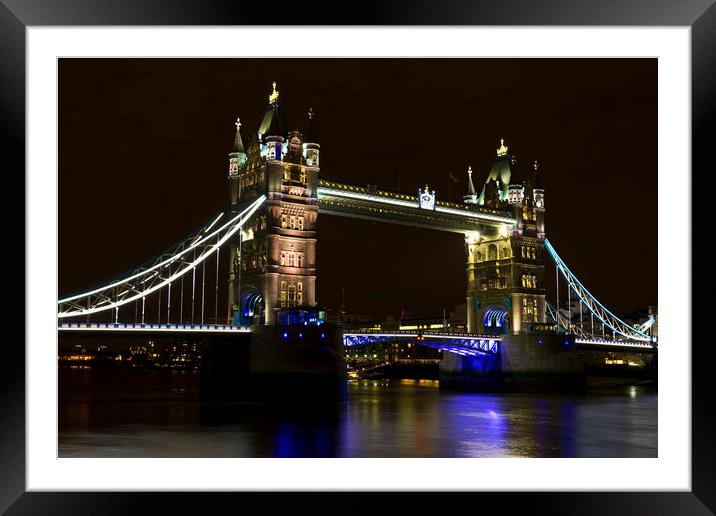 Tower Bridge London Framed Mounted Print by David Pyatt