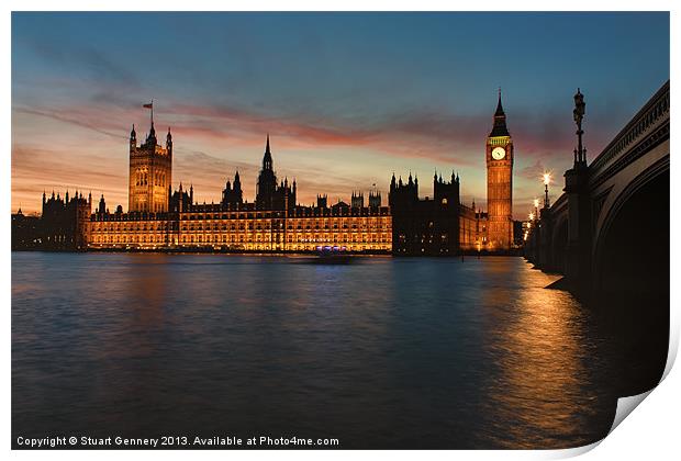 Parliament Print by Stuart Gennery