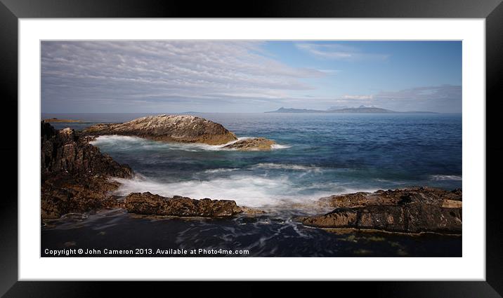 Coastal view from Smirisary. Framed Mounted Print by John Cameron