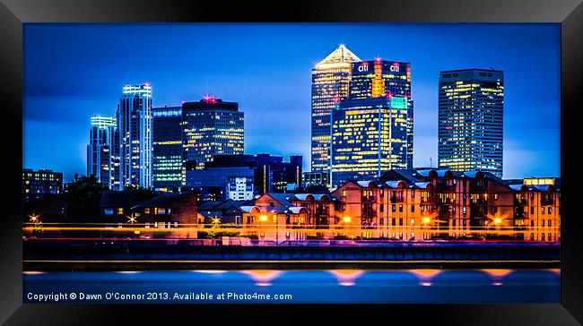 London Docklands Framed Print by Dawn O'Connor