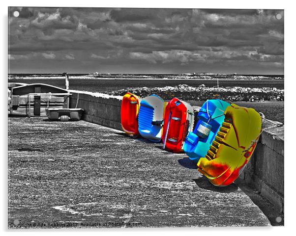 Multi Coloured Boats Acrylic by Ade Robbins