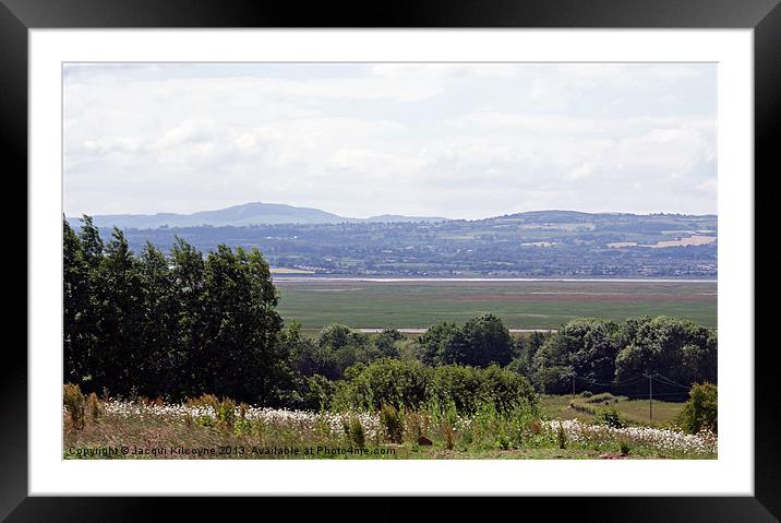 Distant Mountains Framed Mounted Print by Jacqui Kilcoyne