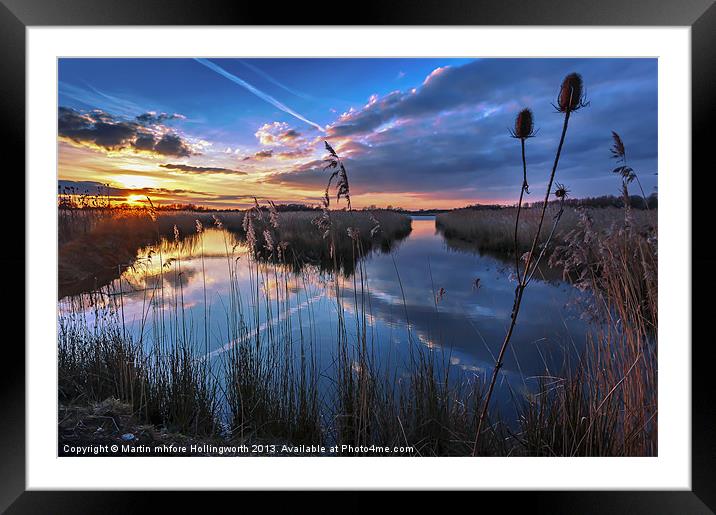 Reeds & Reflections Framed Mounted Print by mhfore Photography