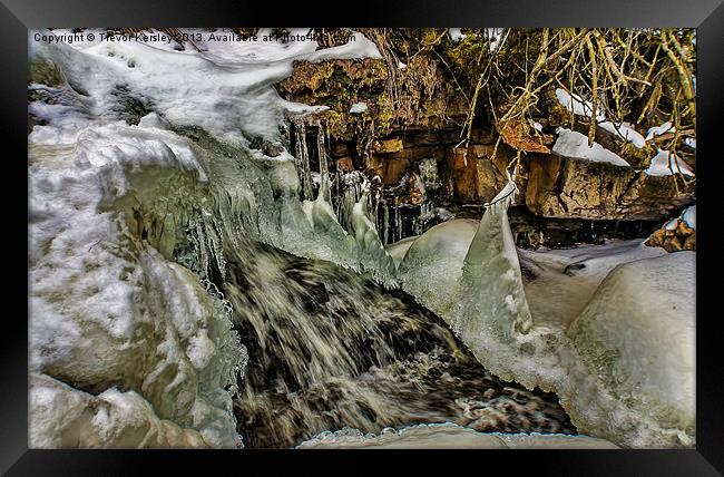 Water and Icicles Framed Print by Trevor Kersley RIP