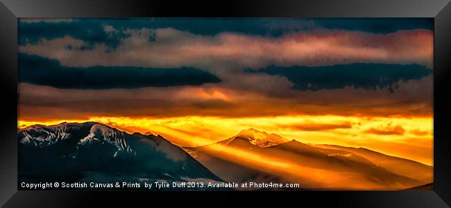 Fiery Arran Sunset Framed Print by Tylie Duff Photo Art