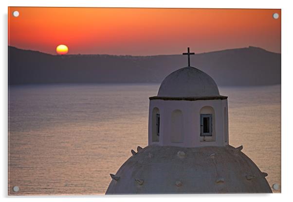 Santorini, Greece Acrylic by Constantinos Iliopoulos