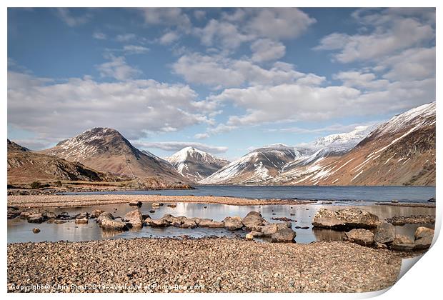 Wast Water Reflections Print by Chris Frost