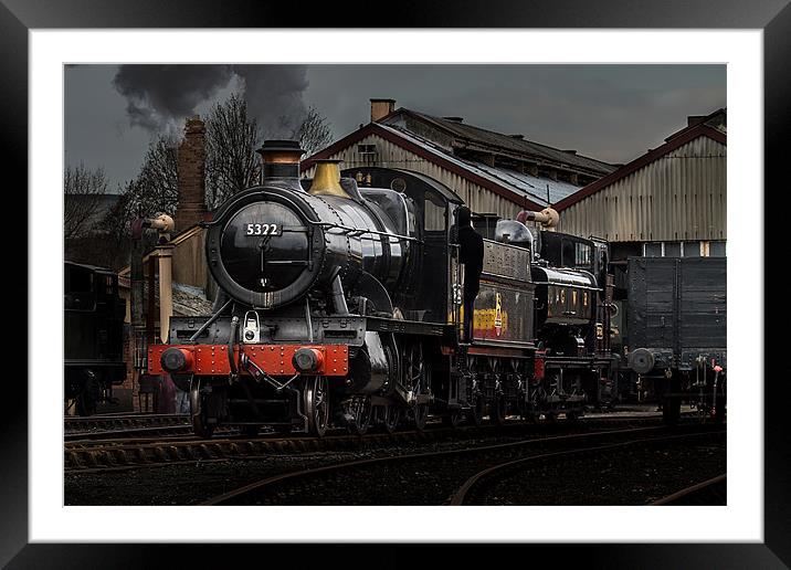 BR Steam train pannier Tank Framed Mounted Print by Oxon Images