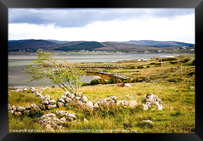 Meenacross landscape Framed Print by David McFarland