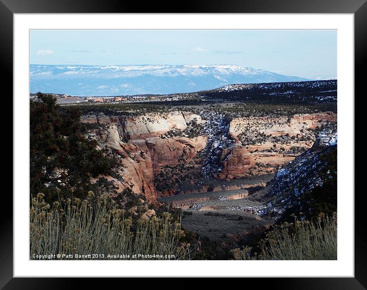 Desert Monument Canyon Framed Mounted Print by Patti Barrett