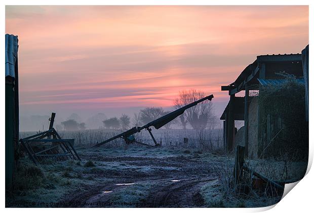 Dawn on the Farm Print by John Dunbar