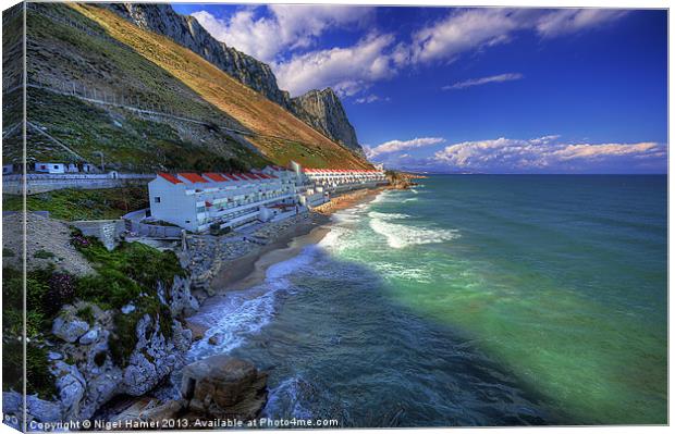 Both Worlds Gibraltar Canvas Print by Wight Landscapes