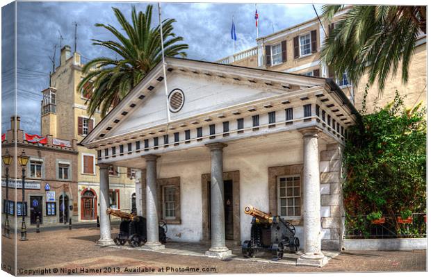 The Convent Guardhouse Gibraltar Canvas Print by Wight Landscapes