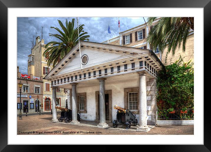 The Convent Guardhouse Gibraltar Framed Mounted Print by Wight Landscapes
