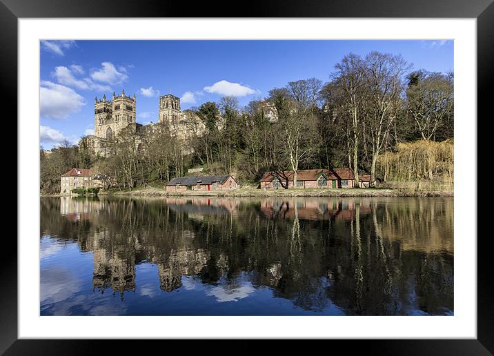 Durham Cathedral Reflections Framed Mounted Print by Northeast Images