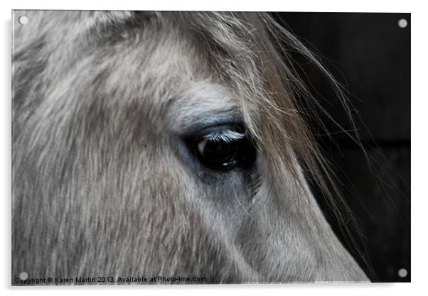 White Lashes Acrylic by Karen Martin