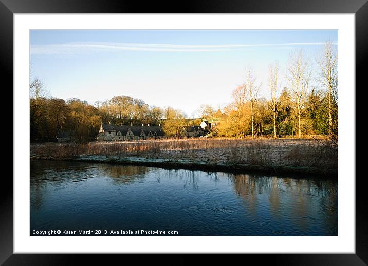 River Coln and Arlington Row Framed Mounted Print by Karen Martin