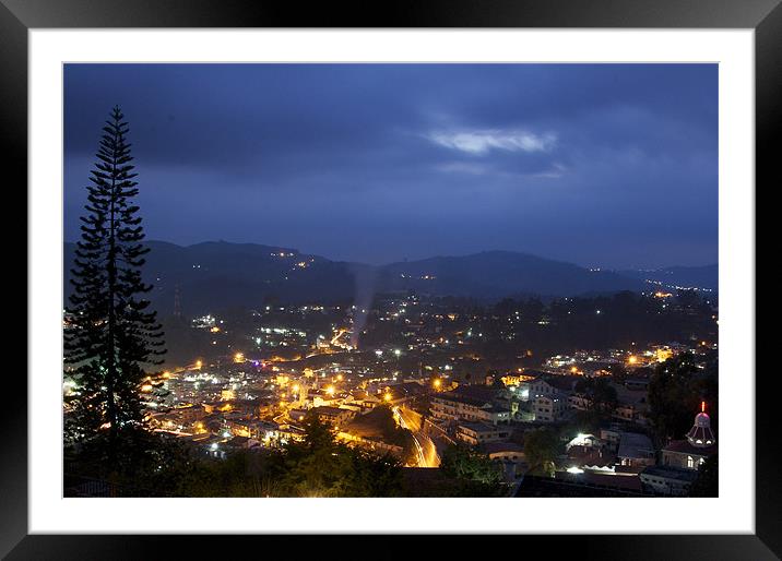 Coonoor at Night Framed Mounted Print by Norwyn Cole