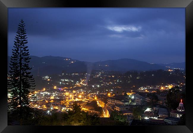 Coonoor at Night Framed Print by Norwyn Cole