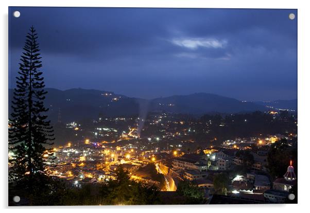 Coonoor at Night Acrylic by Norwyn Cole