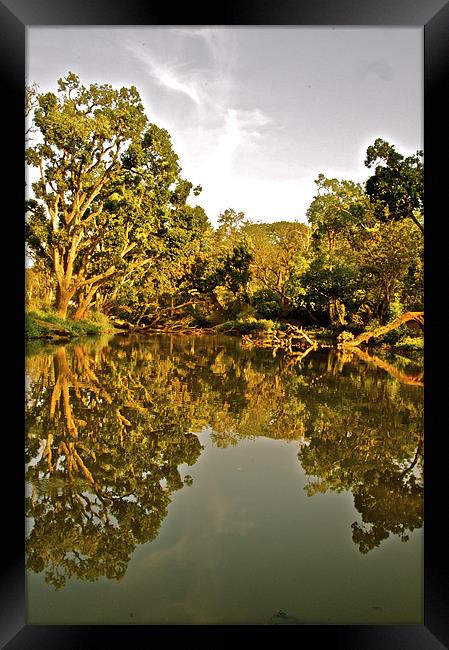 The Moyar River being reflective Framed Print by Norwyn Cole