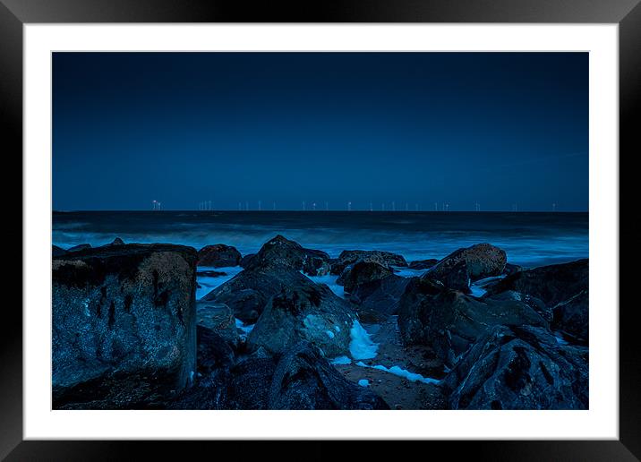 cool blue sea Framed Mounted Print by Dean Messenger