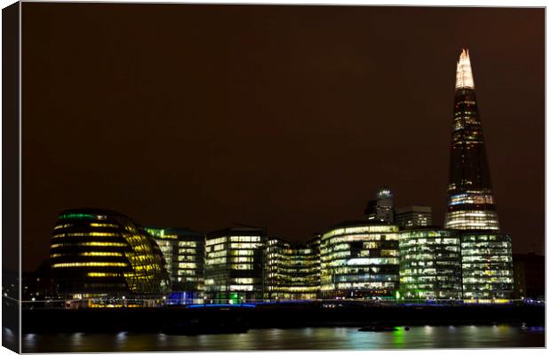 The Shard and Southbank London Canvas Print by David Pyatt