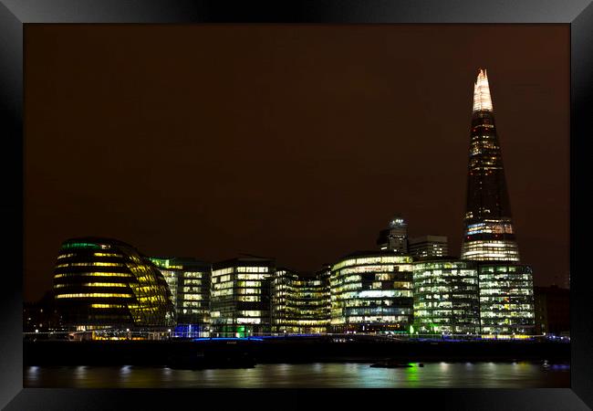 The Shard and Southbank London Framed Print by David Pyatt