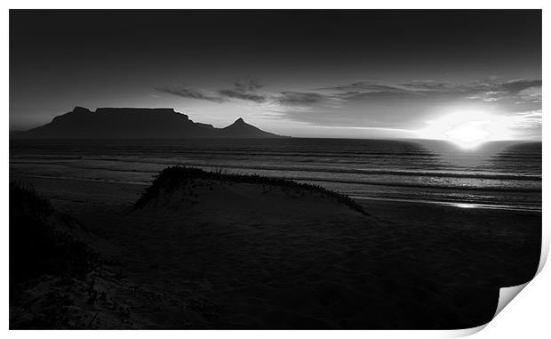 Table Mountain Cape Town Print by Chris Barker