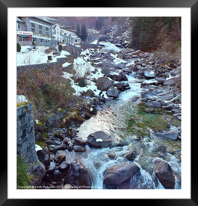 Healing waters in France Framed Mounted Print by Keith Robinson