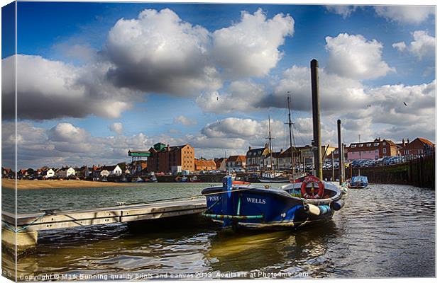 Wells next sea harbour Canvas Print by Mark Bunning