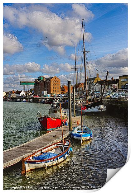 Wells next sea harbour portrait Print by Mark Bunning