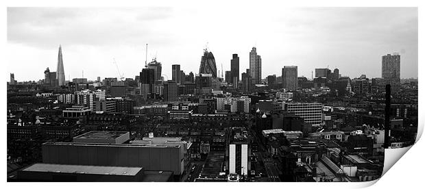 City of London Skyline BW Print by David French