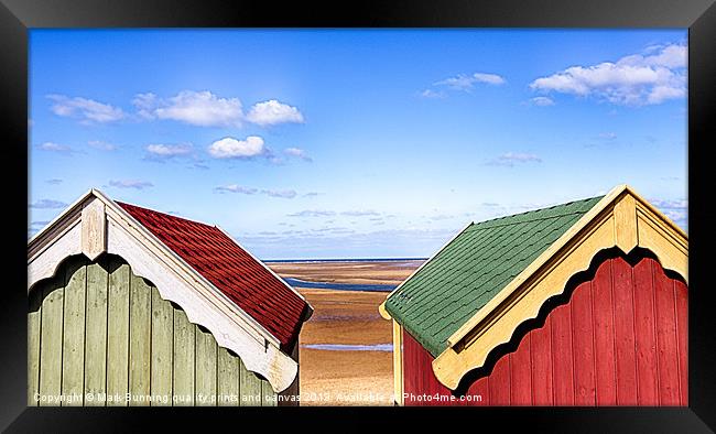 A Beach huts view Framed Print by Mark Bunning
