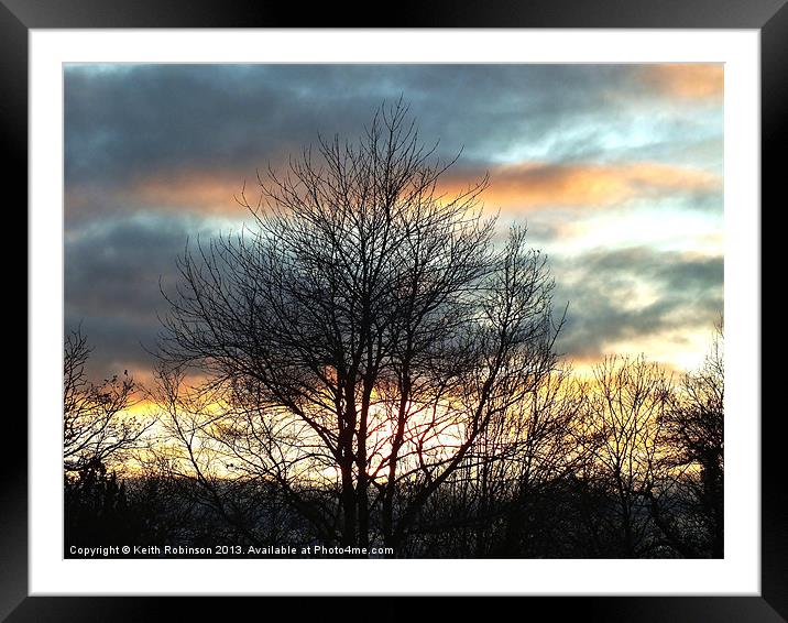 Sunset at Lagarde Hachen Framed Mounted Print by Keith Robinson