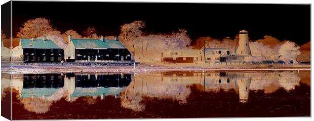 Langstone mill colour invert Canvas Print by christopher darmanin
