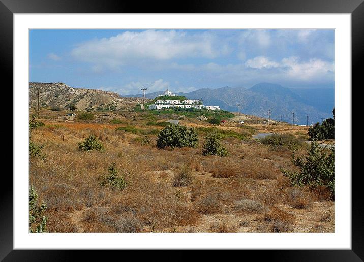 Church near Kardamaina Framed Mounted Print by Tom Gomez