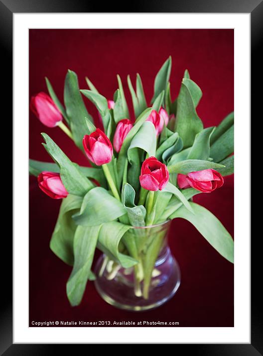 Vase of Tulips Framed Mounted Print by Natalie Kinnear