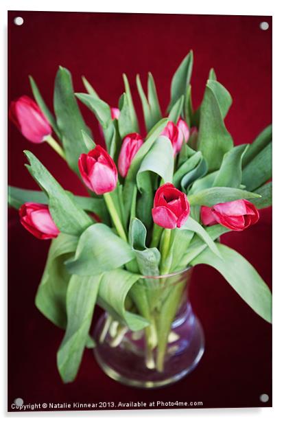 Vase of Tulips Acrylic by Natalie Kinnear