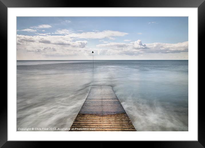 Seascale Pier Framed Mounted Print by Chris Frost