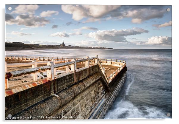 Tynemouth Lido Acrylic by Chris Frost