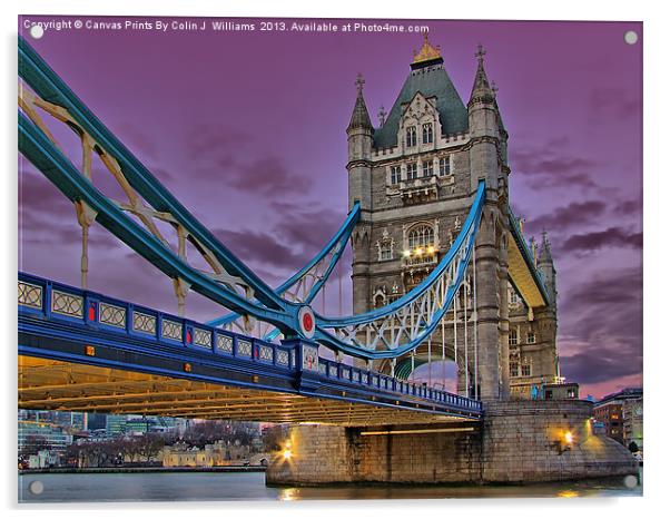 Tower Bridge From Below Acrylic by Colin Williams Photography
