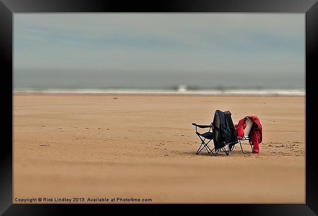 On the Beach Framed Print by Rick Lindley