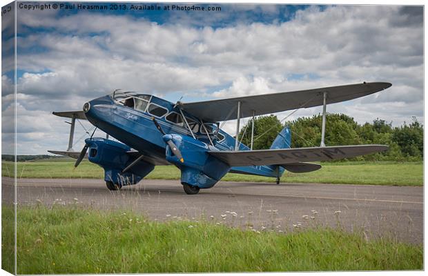 Dragon Rapide G-AGTM Canvas Print by P H