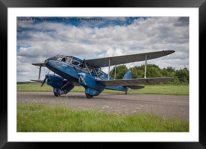 Dragon Rapide G-AGTM Framed Mounted Print by P H