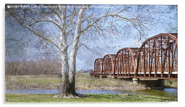 Route 66 Truss Bridge Acrylic by Betty LaRue